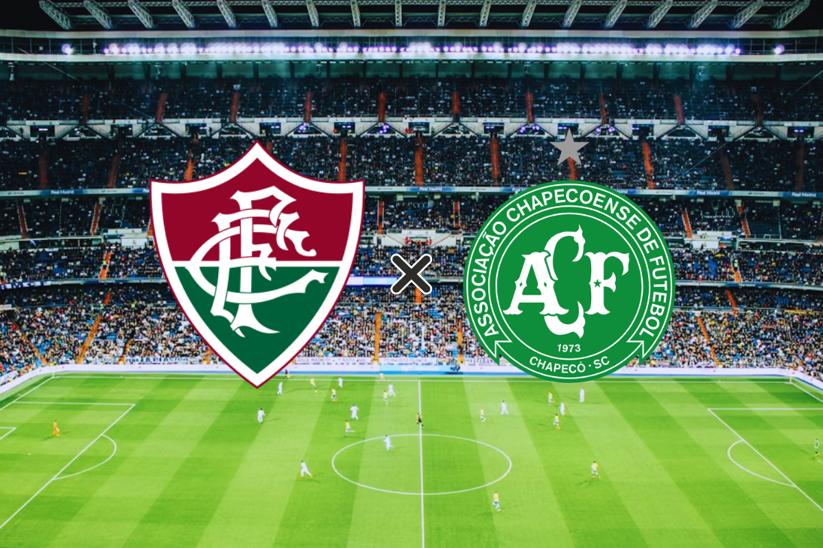 Escudos de Fluminense e Chapecoense
